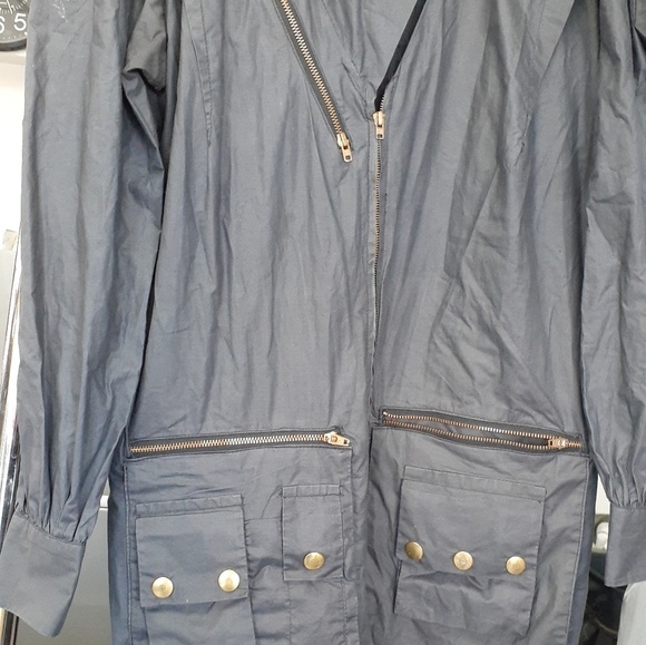 Vintage Gray Military Romper Flight Jumpsuit S 6 UTILTY Overall USA FLAG Patch - Picture 8 of 12